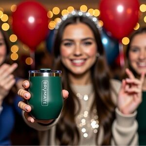 Brumate Uncork'd XL 14 Oz Wine Glass Tumbler Hunter Green Discontinued Rare NEW